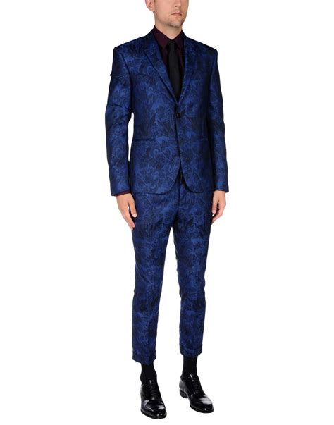 blue Versace Suits for Men 